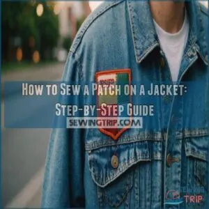 how to sew a patch on a jacket