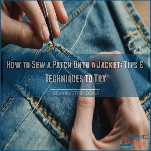 how to sew a patch onto a jacket