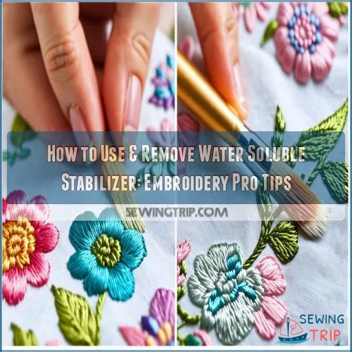 how to use & remove water soluble stabilizer in embroidery