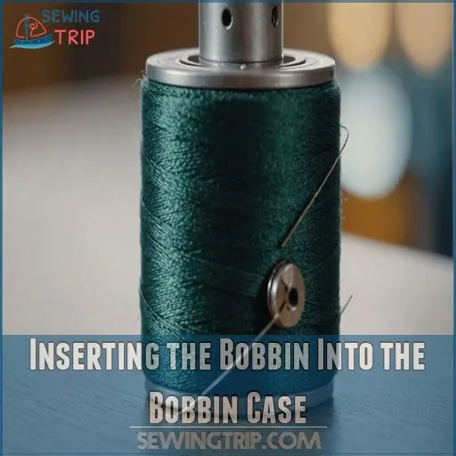 Inserting the Bobbin Into the Bobbin Case