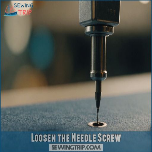 Loosen the Needle Screw