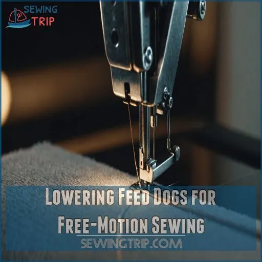 Lowering Feed Dogs for Free-Motion Sewing