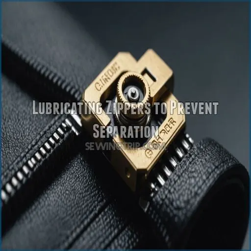 Lubricating Zippers to Prevent Separation