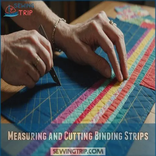 Measuring and Cutting Binding Strips