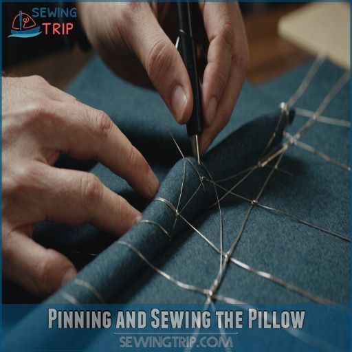 Pinning and Sewing the Pillow Pinning and Sewing the Pillow