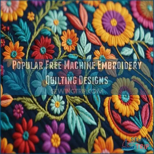 Popular Free Machine Embroidery Quilting Designs