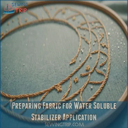 Preparing Fabric for Water Soluble Stabilizer Application