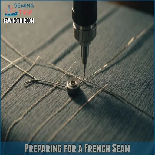 Preparing for a French Seam