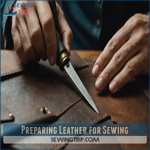 Preparing Leather for Sewing