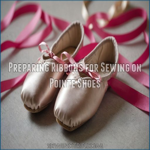 Preparing Ribbons for Sewing on Pointe Shoes