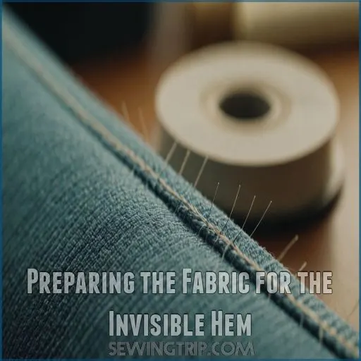 Preparing the Fabric for the Invisible Hem