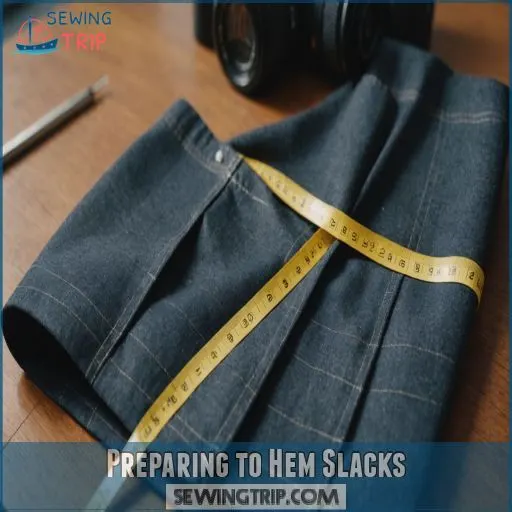 Preparing to Hem Slacks