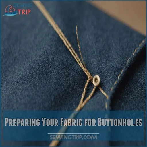 Preparing Your Fabric for Buttonholes