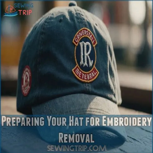 Preparing Your Hat for Embroidery Removal