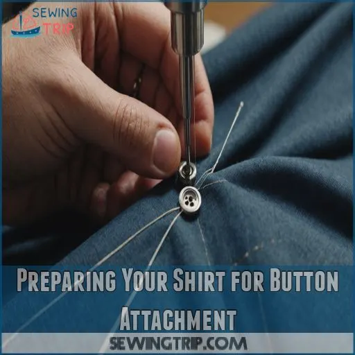 Preparing Your Shirt for Button Attachment