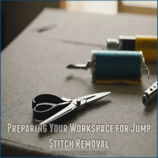 Preparing Your Workspace for Jump Stitch Removal