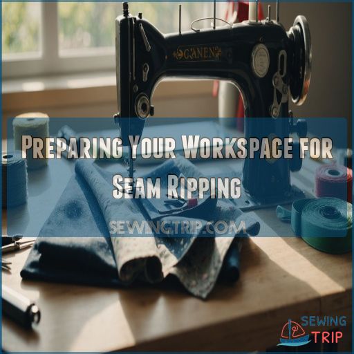 Preparing Your Workspace for Seam Ripping