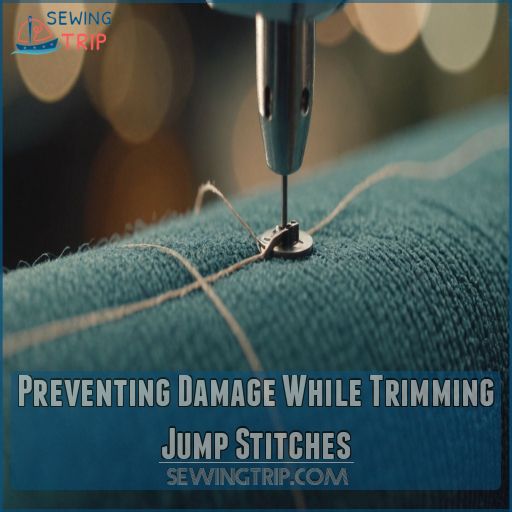 Preventing Damage While Trimming Jump Stitches