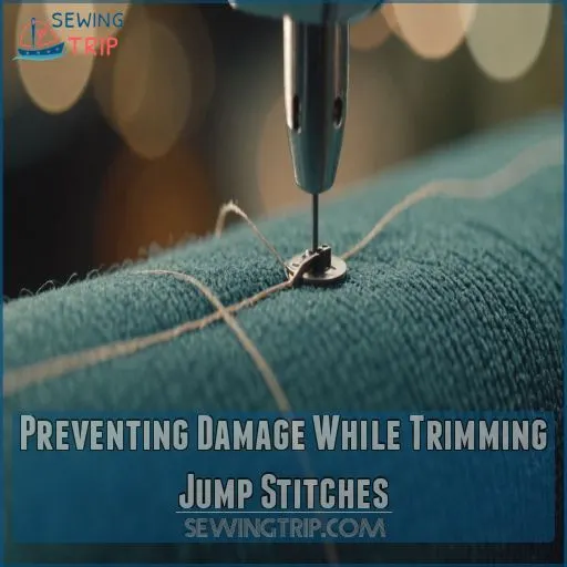 Preventing Damage While Trimming Jump Stitches