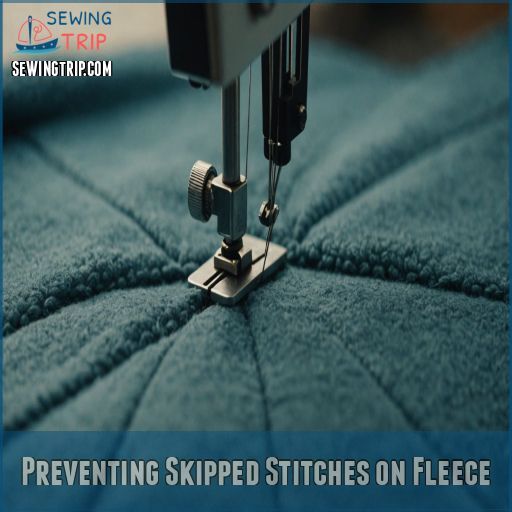 Preventing Skipped Stitches on Fleece Preventing Skipped Stitches on Fleece
