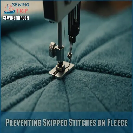 Preventing Skipped Stitches on Fleece