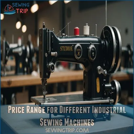 Price Range for Different Industrial Sewing Machines