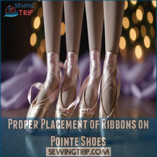 Proper Placement of Ribbons on Pointe Shoes