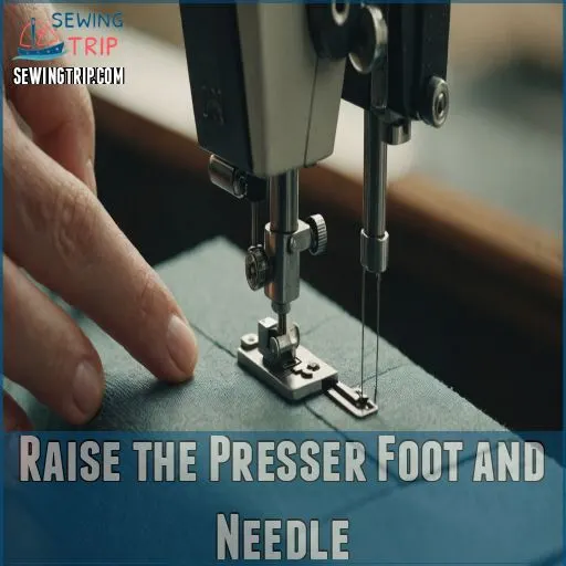 Raise the Presser Foot and Needle