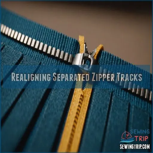 Realigning Separated Zipper Tracks