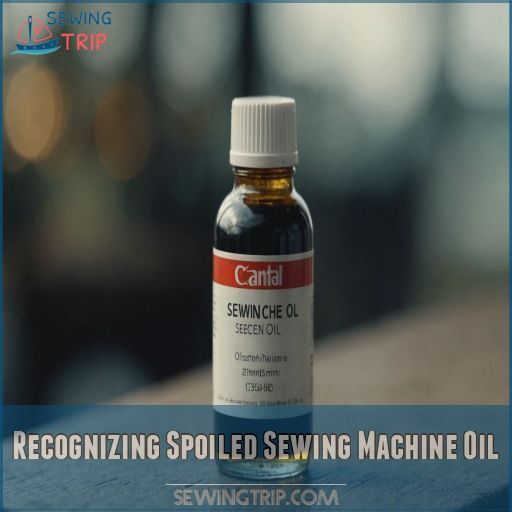 Recognizing Spoiled Sewing Machine Oil Recognizing Spoiled Sewing Machine Oil