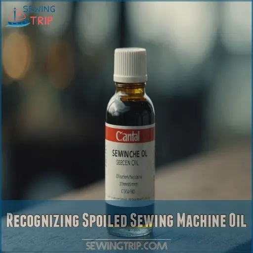 Recognizing Spoiled Sewing Machine Oil