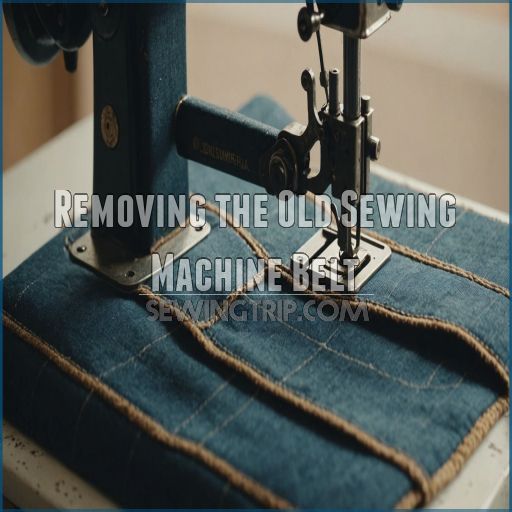 Removing the Old Sewing Machine Belt