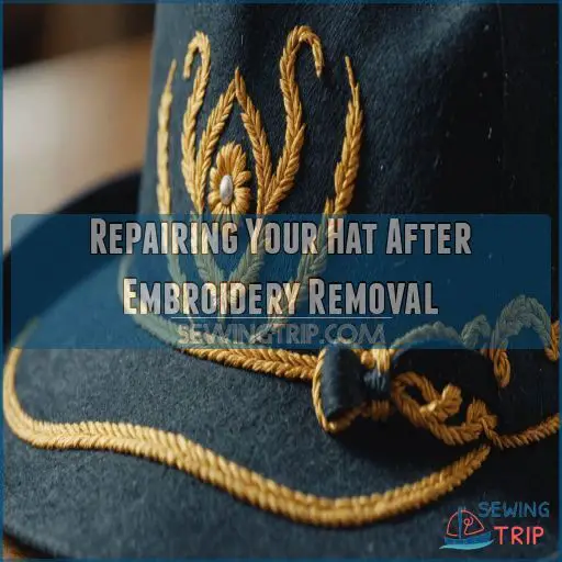 Repairing Your Hat After Embroidery Removal Repairing Your Hat After Embroidery Removal