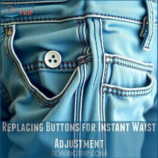 Replacing Buttons for Instant Waist Adjustment