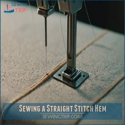 Sewing a Straight Stitch Hem