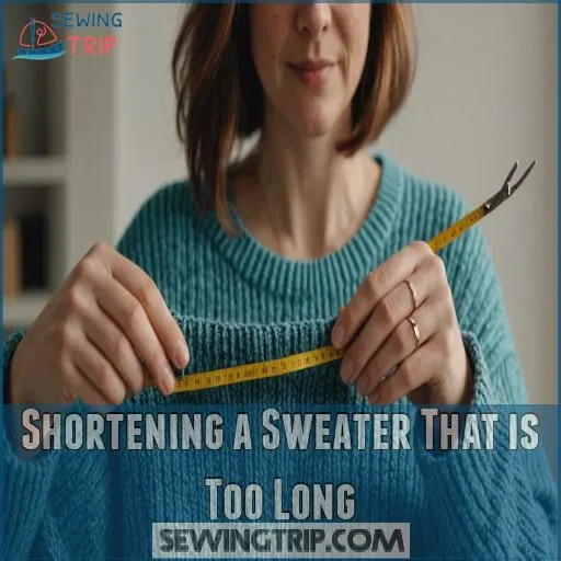 Shortening a Sweater That is Too Long