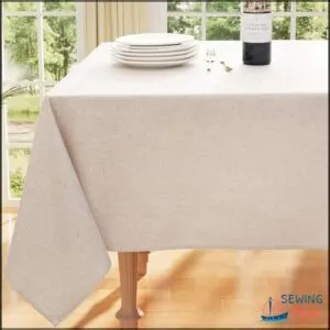 Smiry Rectangle Faux Linen Table