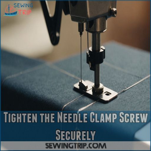 Tighten the Needle Clamp Screw Securely