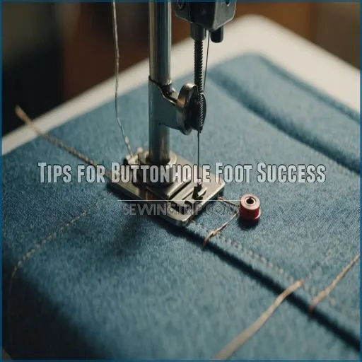 Tips for Buttonhole Foot Success