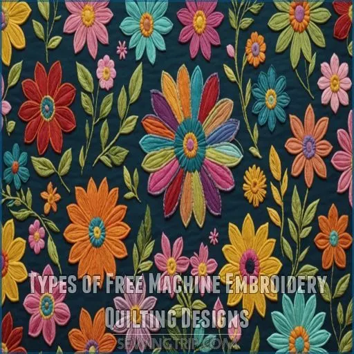 Types of Free Machine Embroidery Quilting Designs