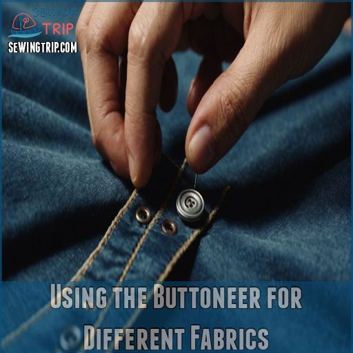 Using the Buttoneer for Different Fabrics