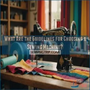 what are the guidelines for choosing sewing machine