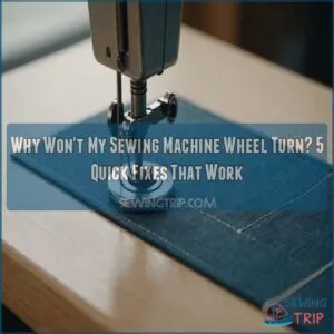 why won't my sewing machine wheel turn