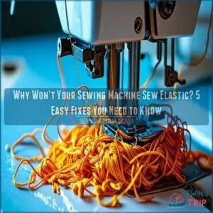 why won't your sewing machine sew elastic