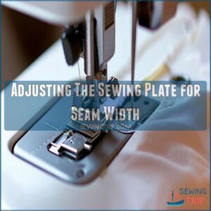 Adjusting The Sewing Plate for Seam Width