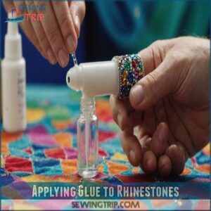 Applying Glue to Rhinestones Applying Glue to Rhinestones