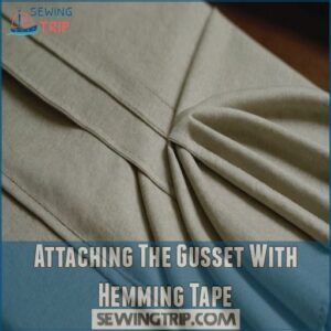 Attaching The Gusset With Hemming Tape