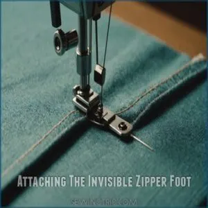 Attaching The Invisible Zipper Foot