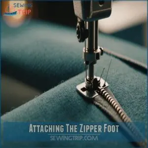 Attaching The Zipper Foot