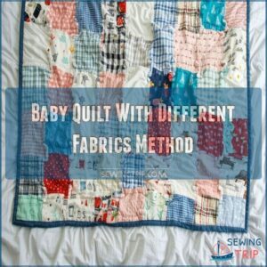 Baby Quilt With Different Fabrics Method